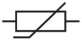The classic thermistor symbol used in schematics Figure 7: The classic thermistor symbol used in schematics.
